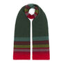 Red and green wool scarf
